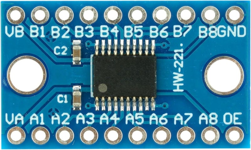 MTDELE 10Pcs High Speed Full Duplex Logic Level Converter Module Compatible with TXS0108E 8 Way 8 Channel Bidirectional Voltage Level 3.3V 5V IIC Conversion Module for Raspberry Pi and Arduino - Image 5